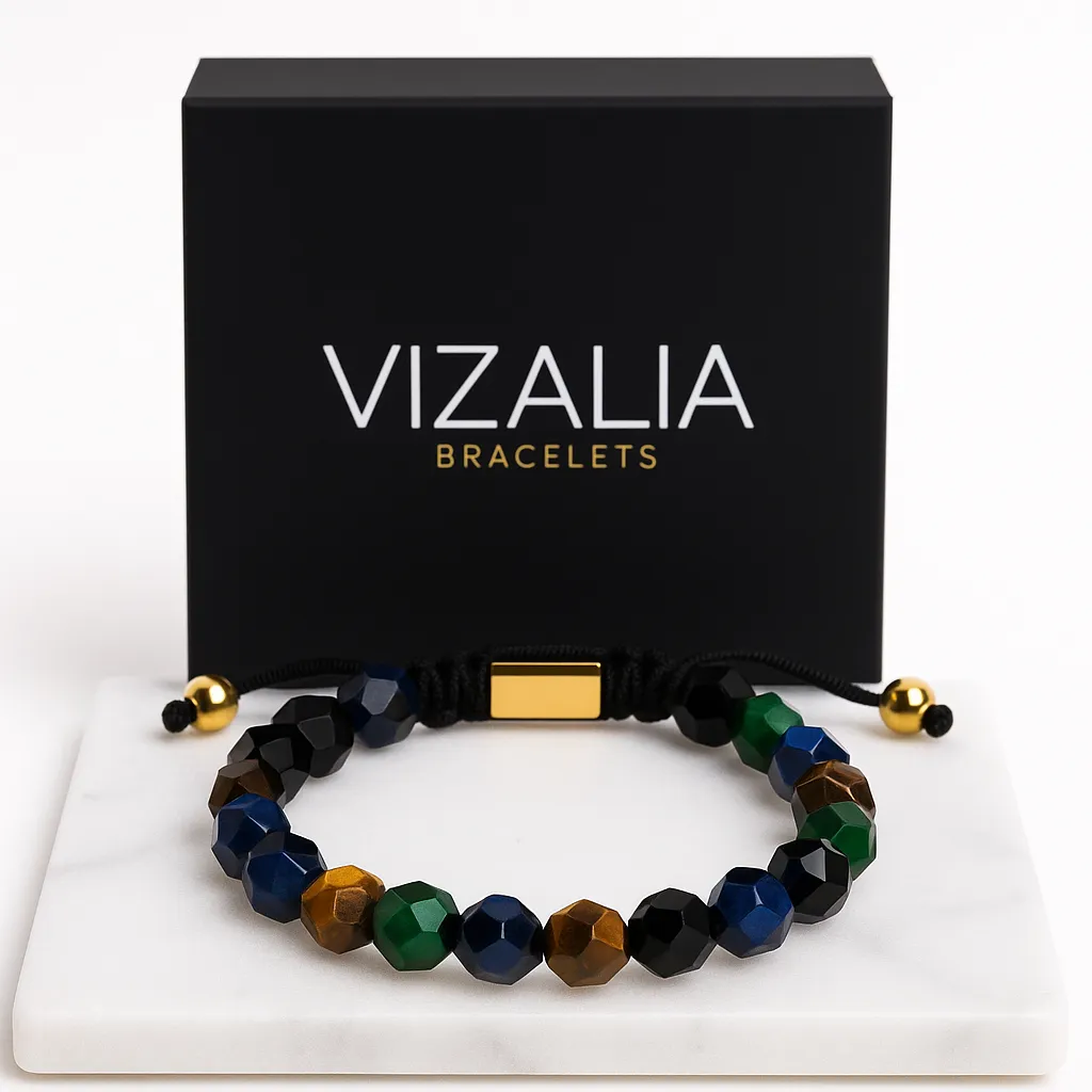 [Facettées - Multi pierres | Or] Bracelet multi-pierres naturelles à facette