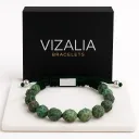 Bracelet Perles Facettées - Jaspe africain | Argent  