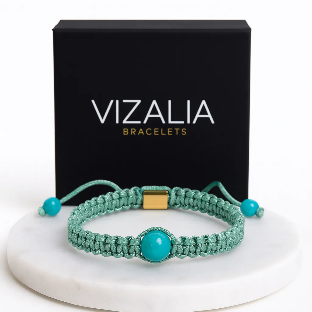 Bracelet en macramé - Turquoise