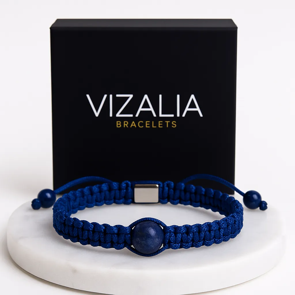 Bracelet en macramé - Bleu
