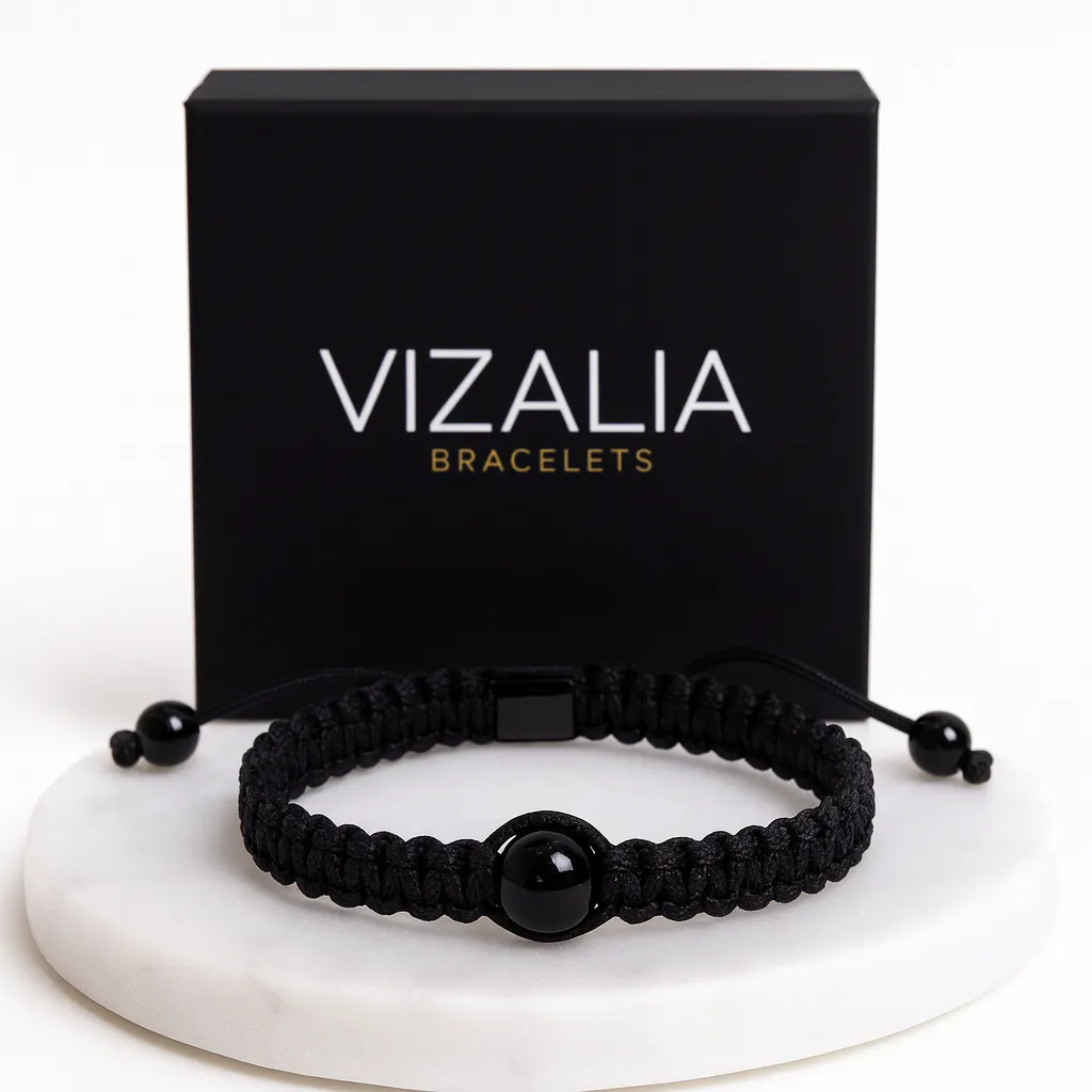 Bracelet en macramé - Noir