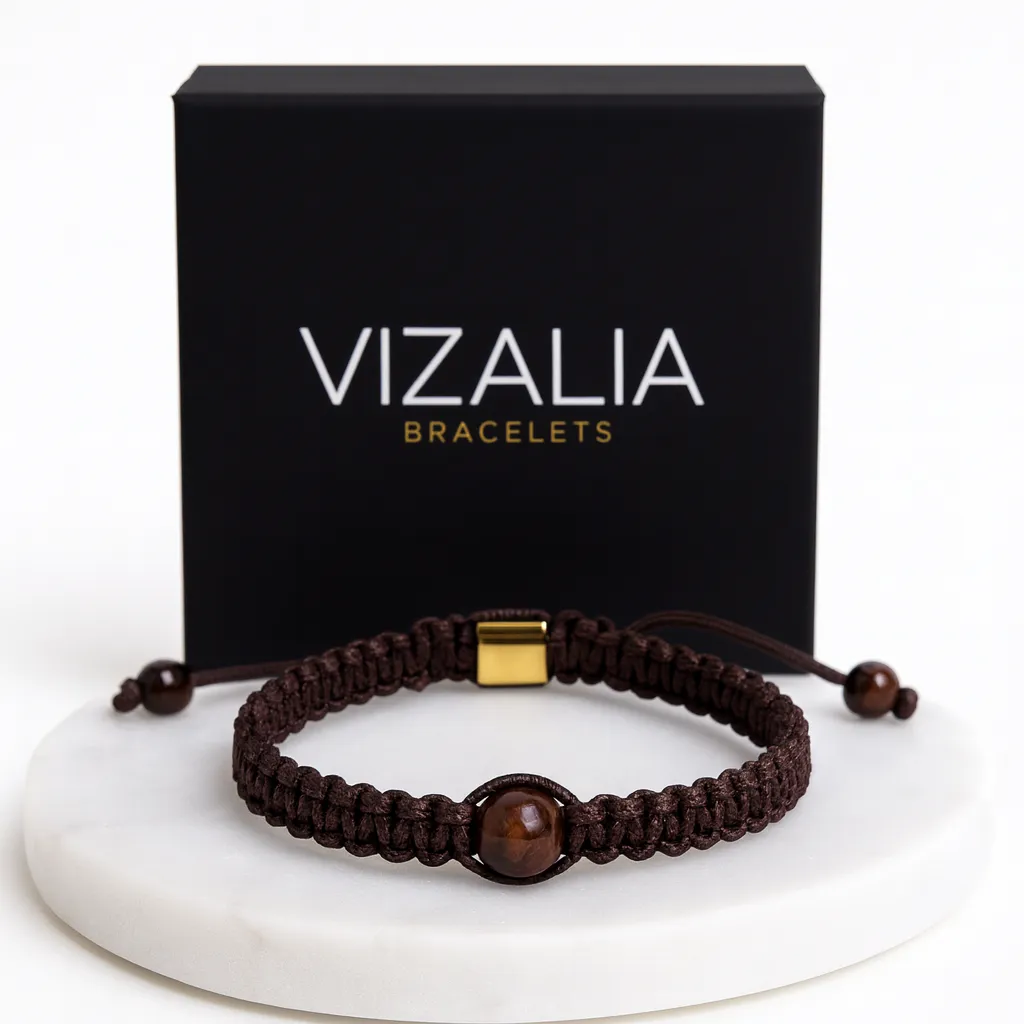 Bracelet en macramé - Brun