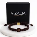 Bracelet en macramé - Brun