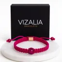 Bracelet Macramé Tressé Rose