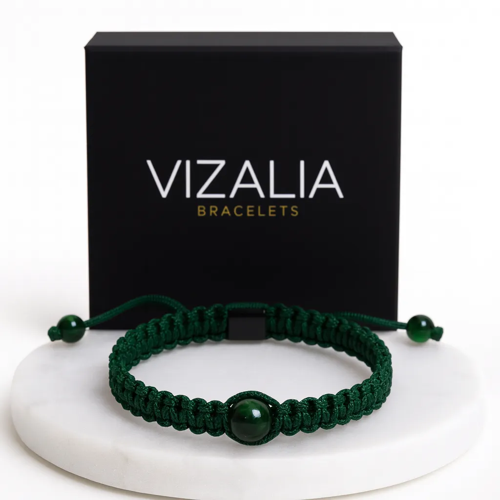 Bracelet en macramé - Vert
