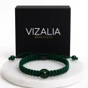Bracelet Macramé Tressé Vert