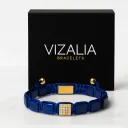 Bracelet pierre plate - Lapis lazuli | Or