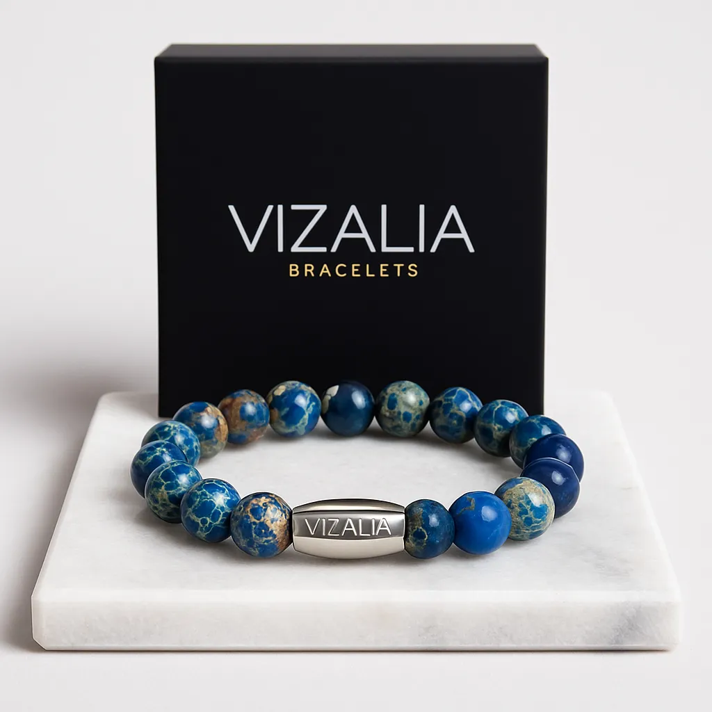Bracelet perles - Lapis lazuli | Argent